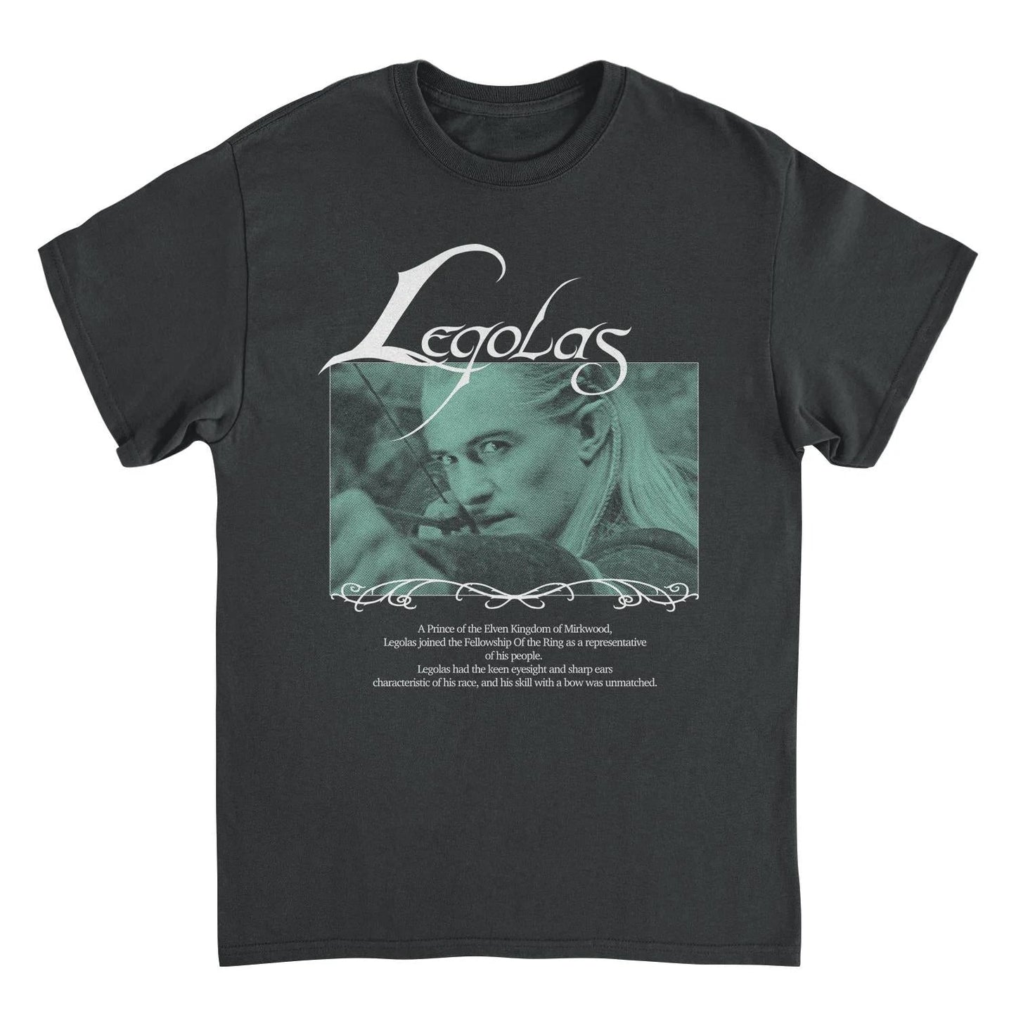 Lord of The Rings Legolas Prince of Mirkwood Black T-Shirt by HandyShopping4U2