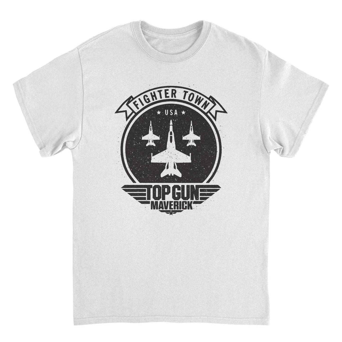 Top Gun Fighter Town White T-Shirt by HandyShopping4U2