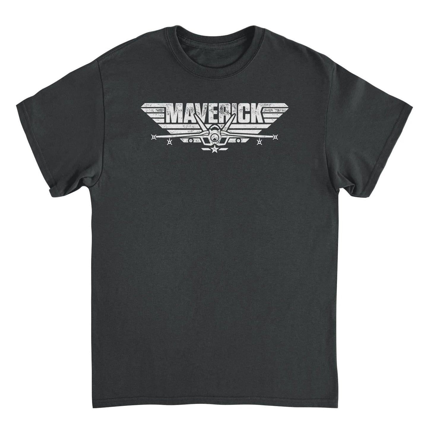 Top Gun Maverick Logo Black T-Shirt by HandyShopping4U2