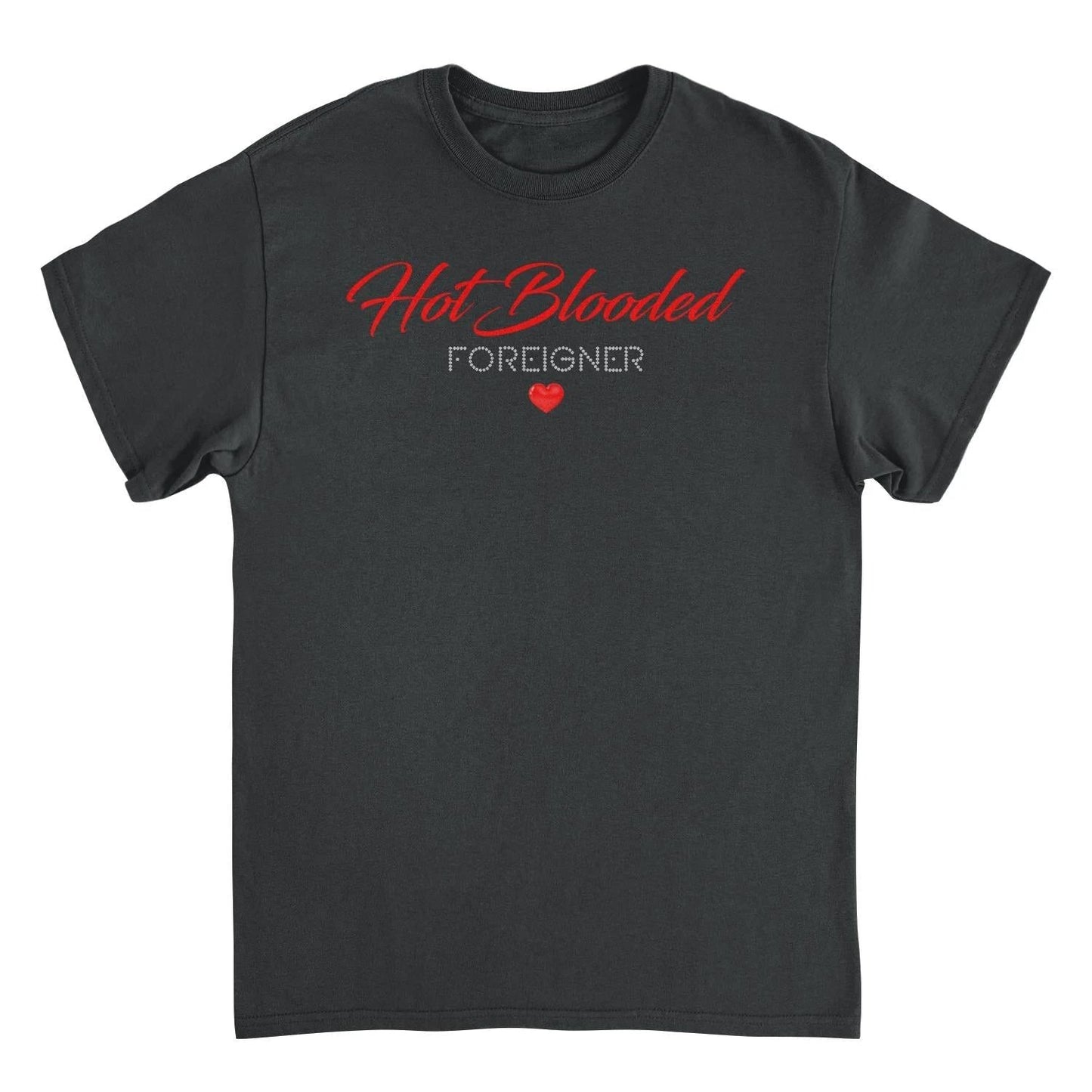 Foreigner Hot Blooded Black T-Shirt by HandyShopping4U2