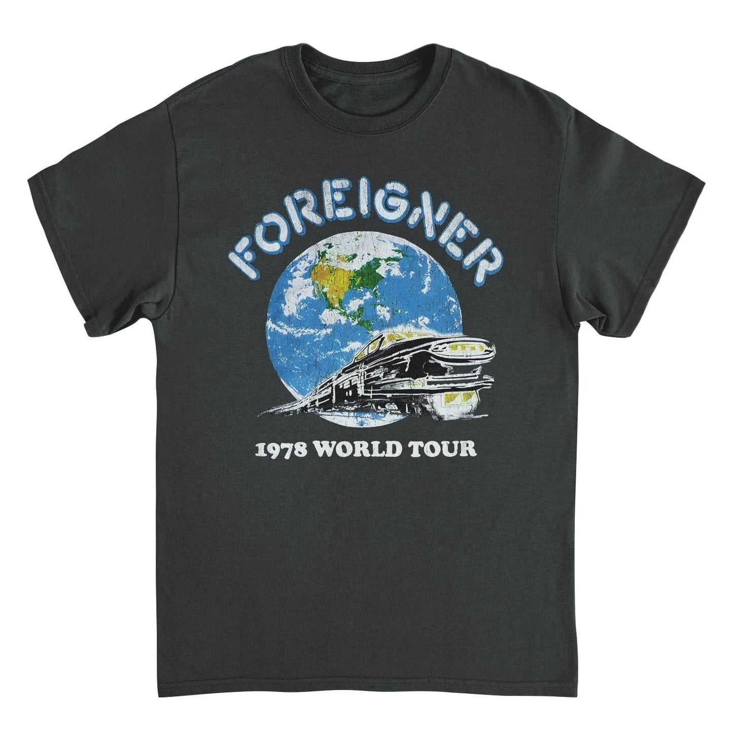 Foreigner 1978 World Tour Black T-Shirt by HandyShopping4U2