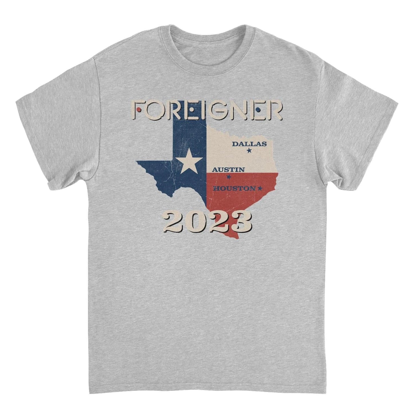 Foreigner Texas Farewell Sport Grey T-Shirt by HandyShopping4U2