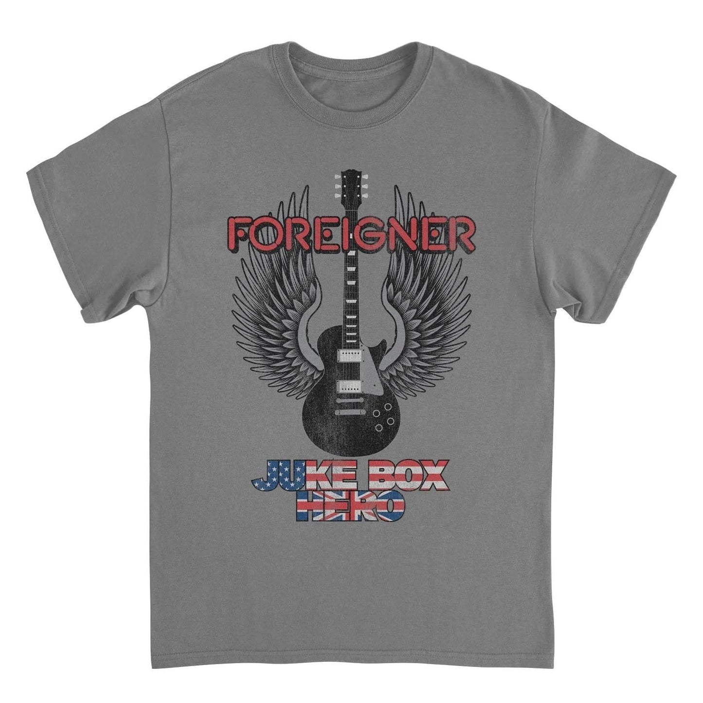 Foreigner JBH Guitar Charcoal T-Shirt by HandyShopping4U2