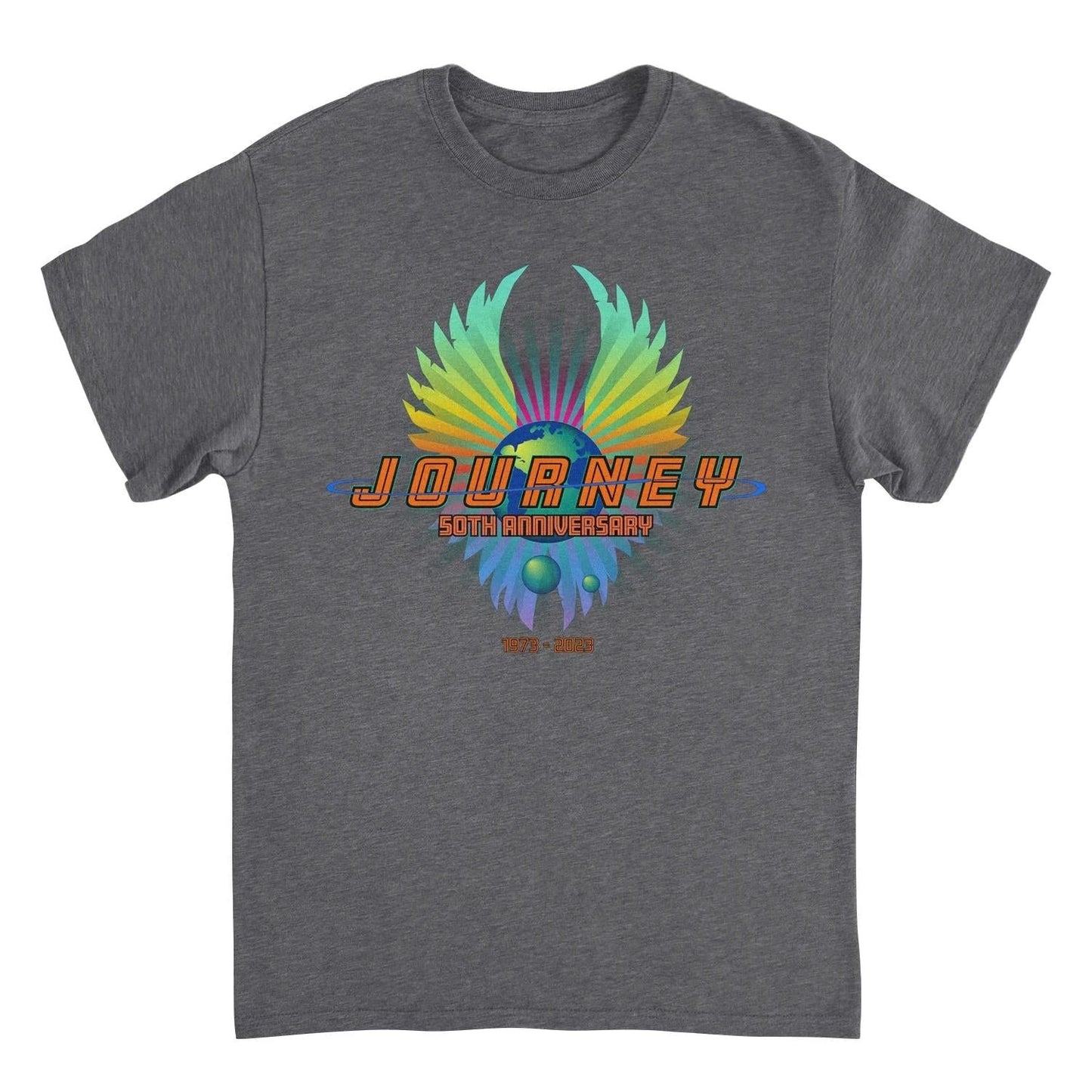 Journey 50th Anniversary Wings Dark Heather T-Shirt by HandyShopping4U2