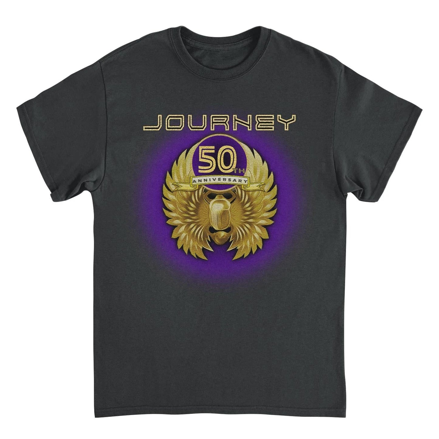 Journey 50th Anniversary Gold Scarab 2 Black T-Shirt by HandyShopping4U2