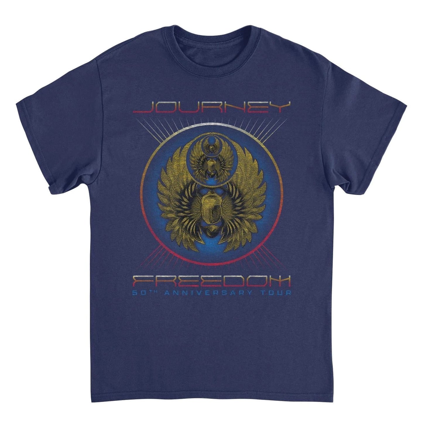 Journey Freedom 20th Anniversary Tour Navy T-Shirt by HandyShopping4U2