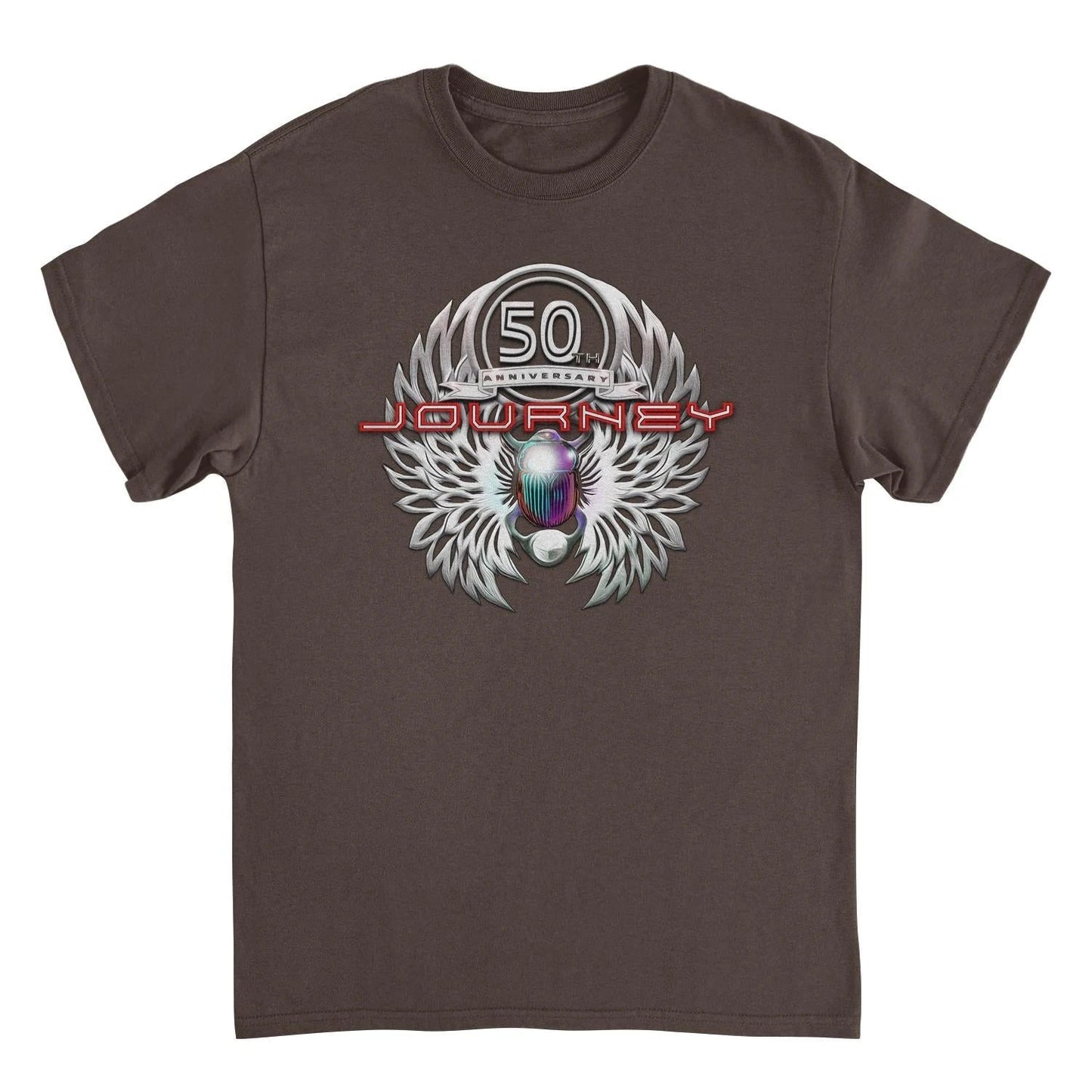 Journey Platinum Scarab 50th Anniversary Dark Chocolate T-Shirt by HandyShopping4U2