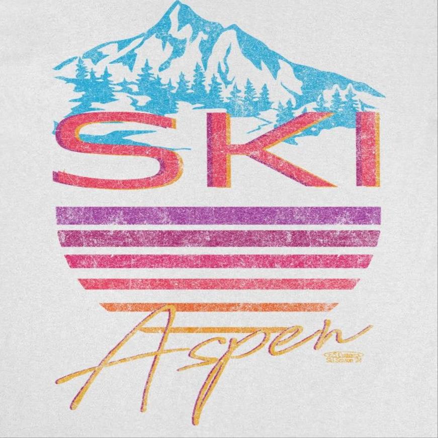 Ski Aspen White T-Shirt by HandyShopping4U2