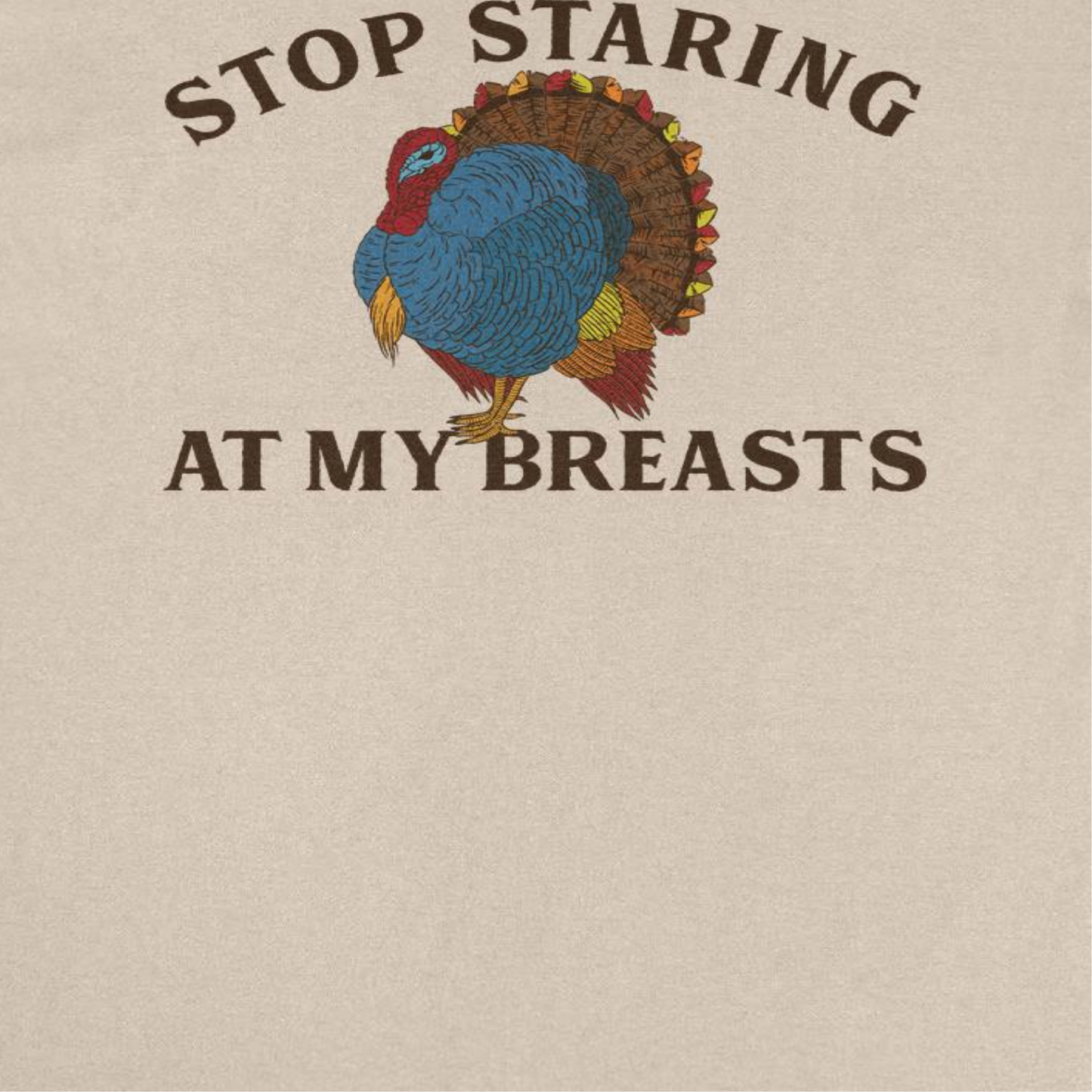 Thanksgiving T-Shirt - Stop Staring at my Breasts by HandyShopping4U2