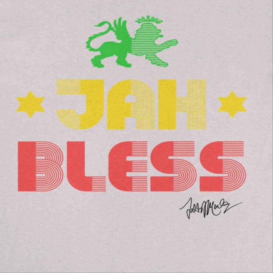 Ziggy Marley Jah Bless Lt Ice Grey T-Shirt by HandyShopping4U2