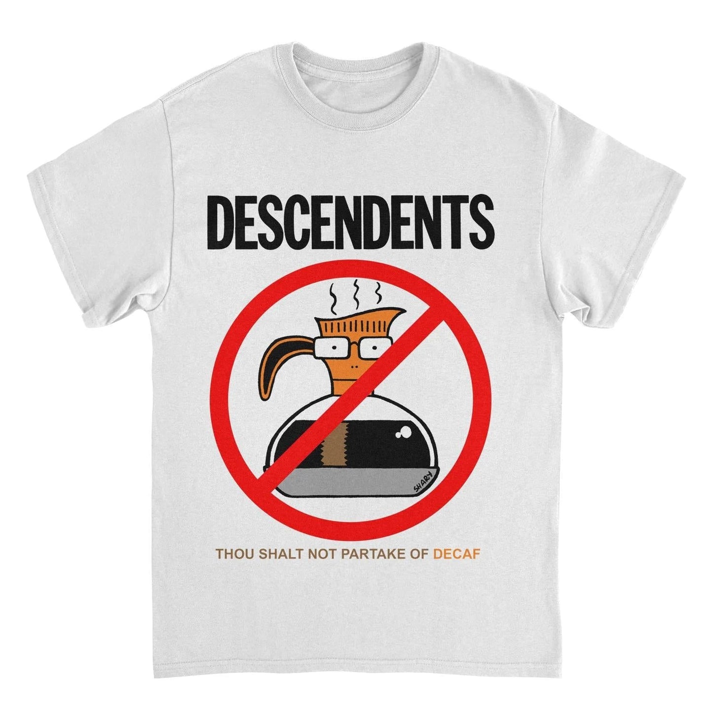 Descendents Decaf White T-Shirt by HandyShopping4U2