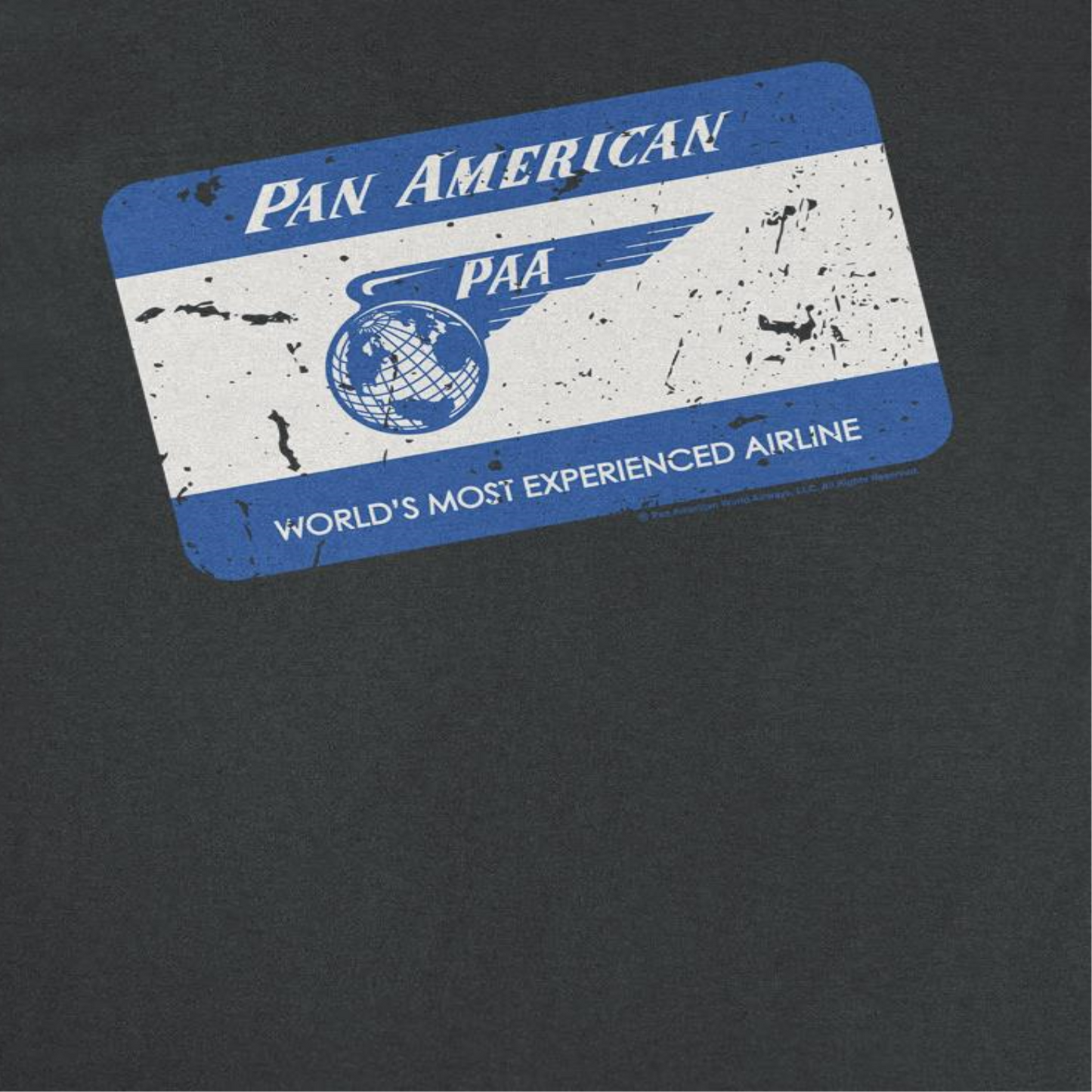 Pan Am Retro PAA Business Card Black T-Shirt by HandyShopping4U2