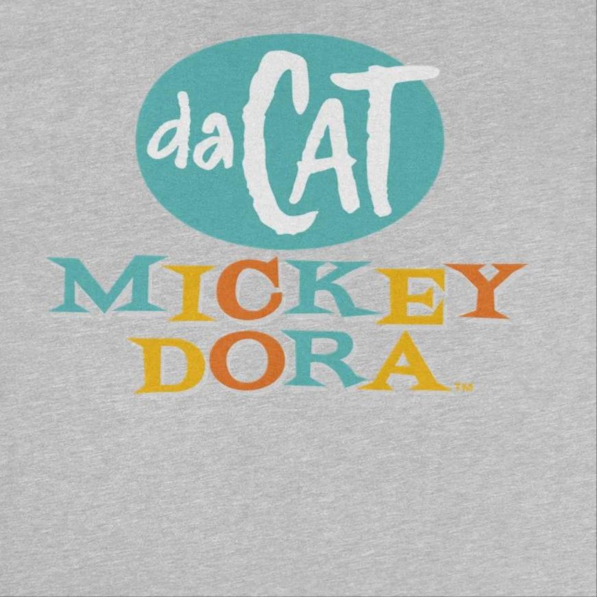 Mickey Da Cat Dora Retro Style Text Retro Surfer Miki Sport Grey T-Shirt by HandyShopping4U2