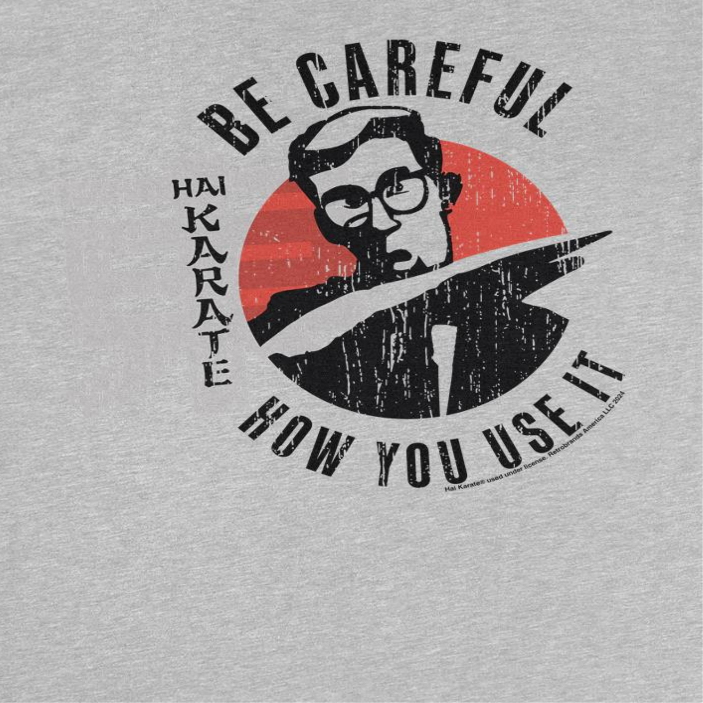Hai Karate Be Careful How Your Use it Retro Aftershave Sport Grey T-Shirt by HandyShopping4U2