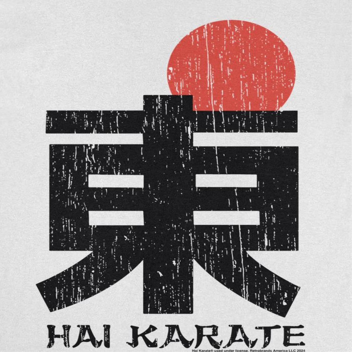 Hai Karate Japanese Character and Sun White T-Shirt by HandyShopping4U2