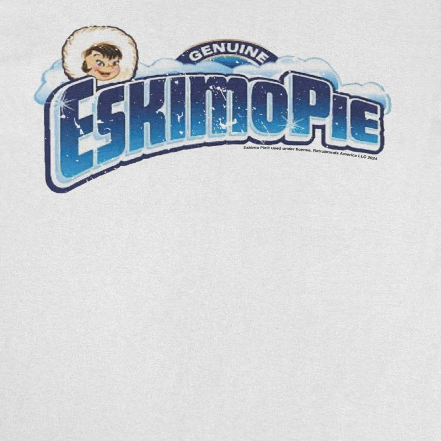 Eskimo Pie Genuine Retro Distress Clouds White T-Shirt by HandyShopping4U2
