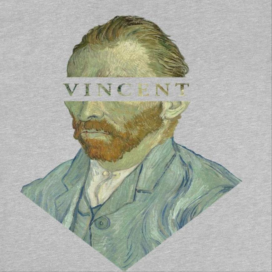Classic Paintings Vincent Van Gogh Bust Sport Grey T-Shirt by HandyShopping4U2