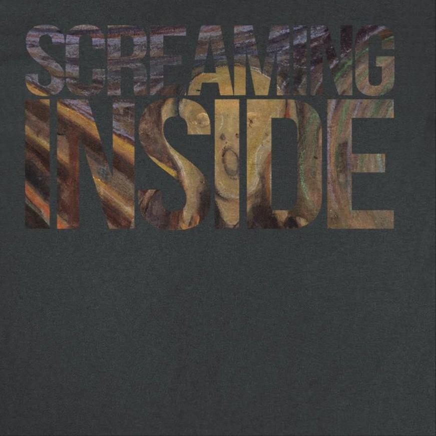 Classic Paintings Screaming Inside Munch Black T-Shirt by HandyShopping4U2