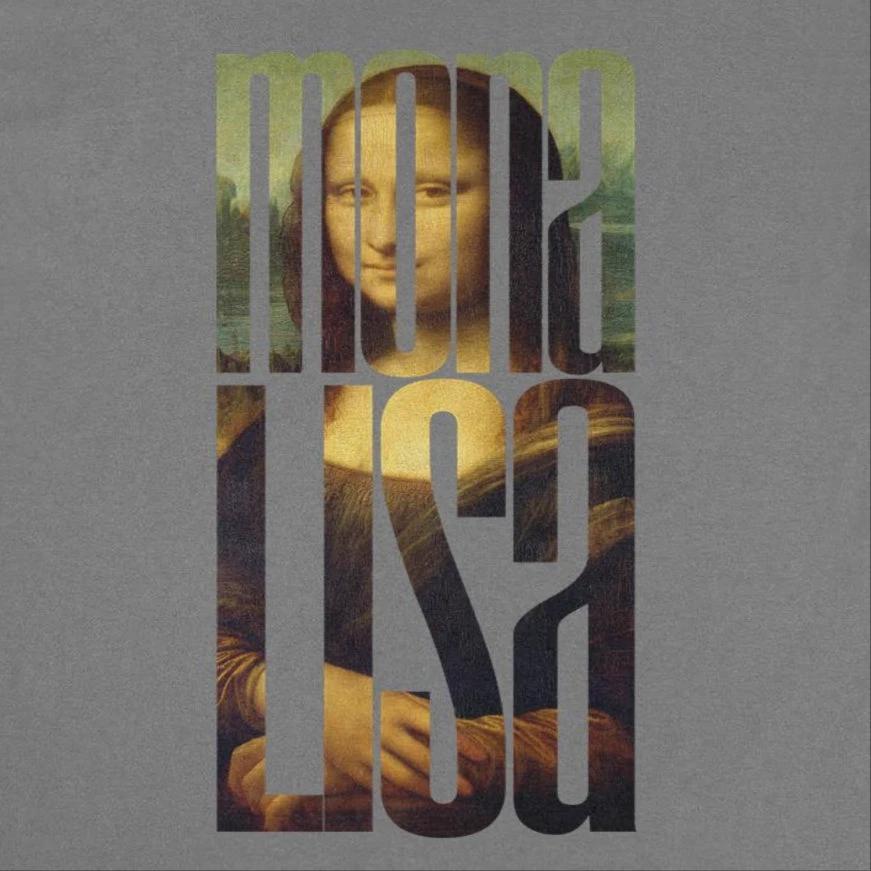 Classic Paintings Mona Lisa Cut Da Vinci Charcoal T-Shirt by HandyShopping4U2