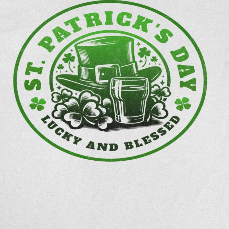 St. Patrick's Day Lucky and Blessed T-Shirt by HandyShopping4U2