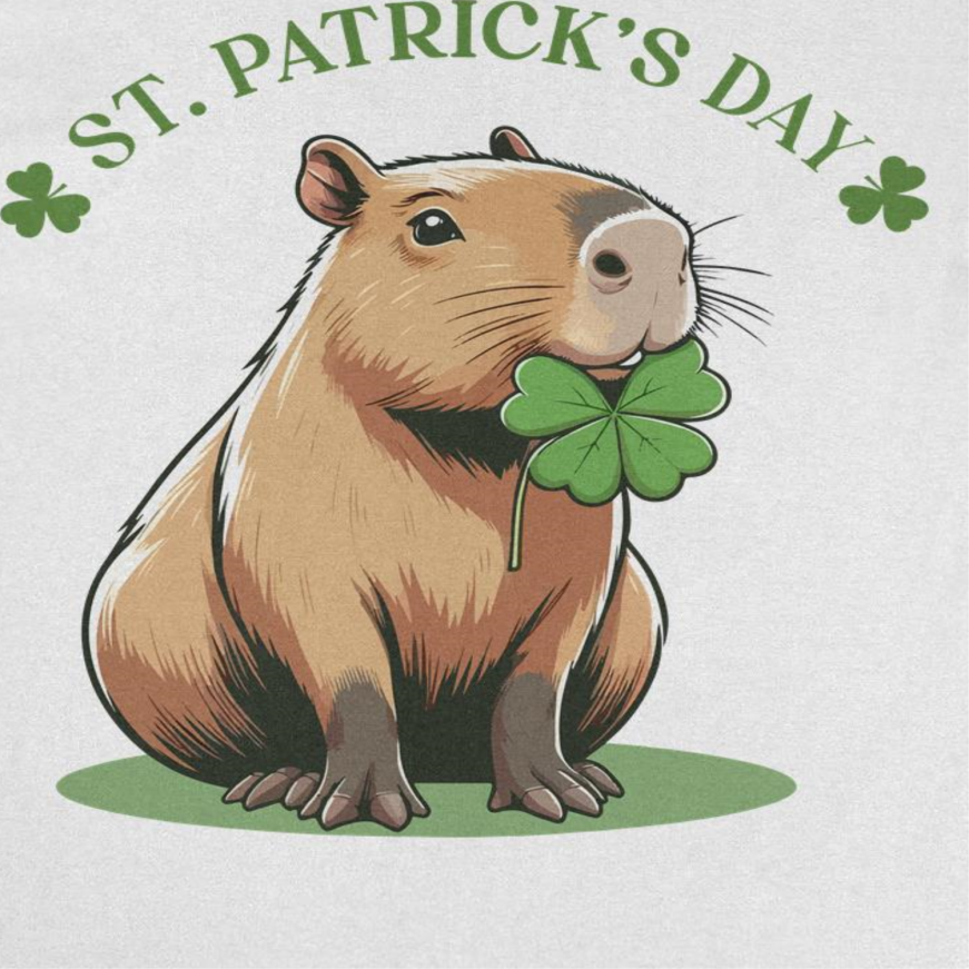 St. Patricks Day Capybara St T-Shirt by HandyShopping4U2