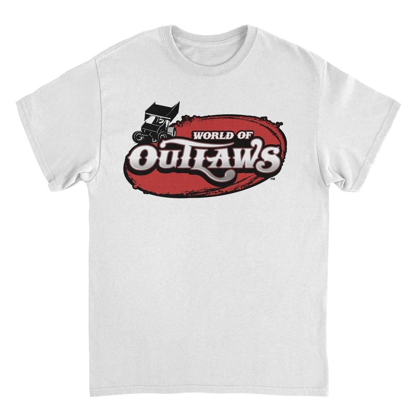 World of Outlaws Logo White T-Shirt by HandyShopping4U2