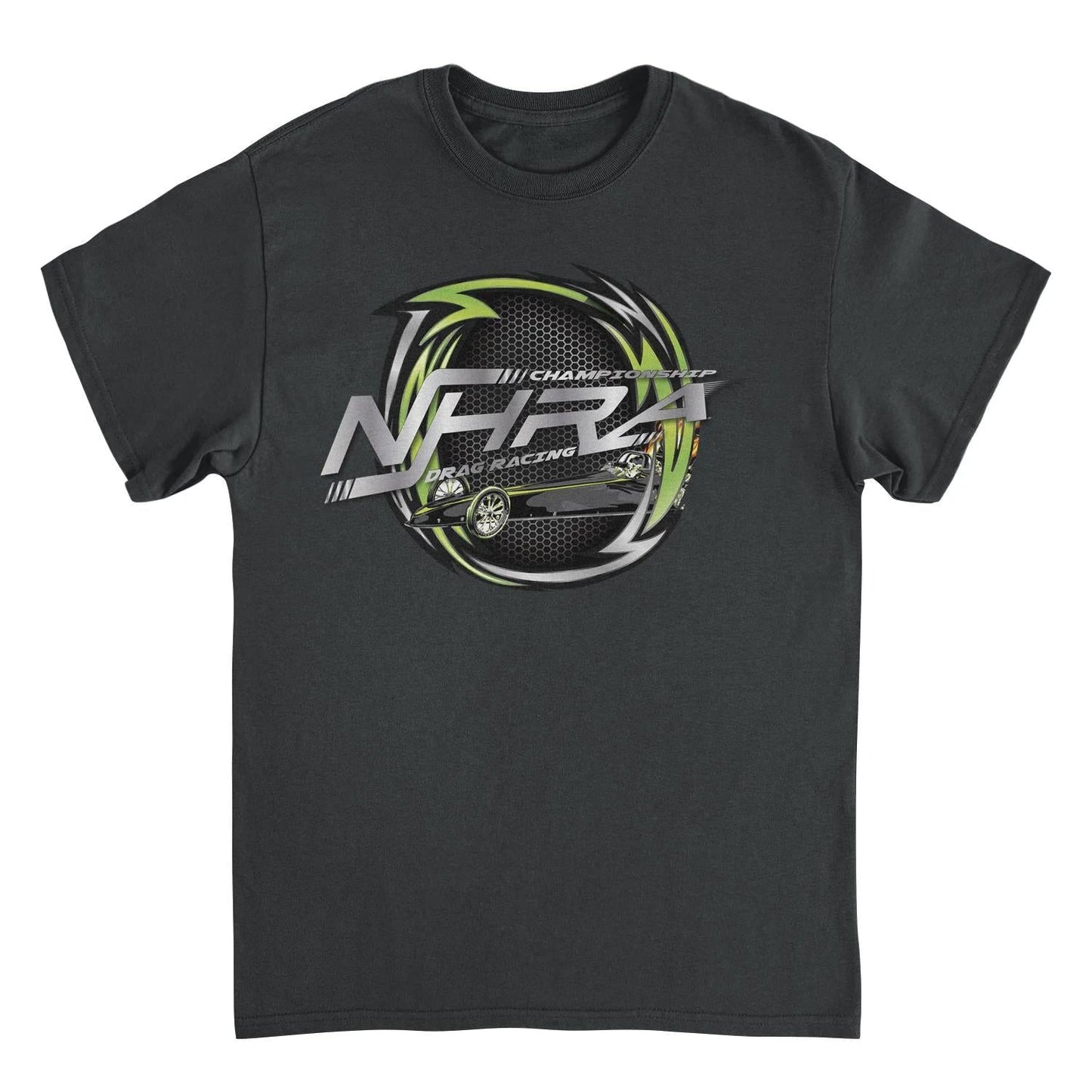 NHRA Championship Drag Racing Thunderbolt Green Black T-Shirt by HandyShopping4U2