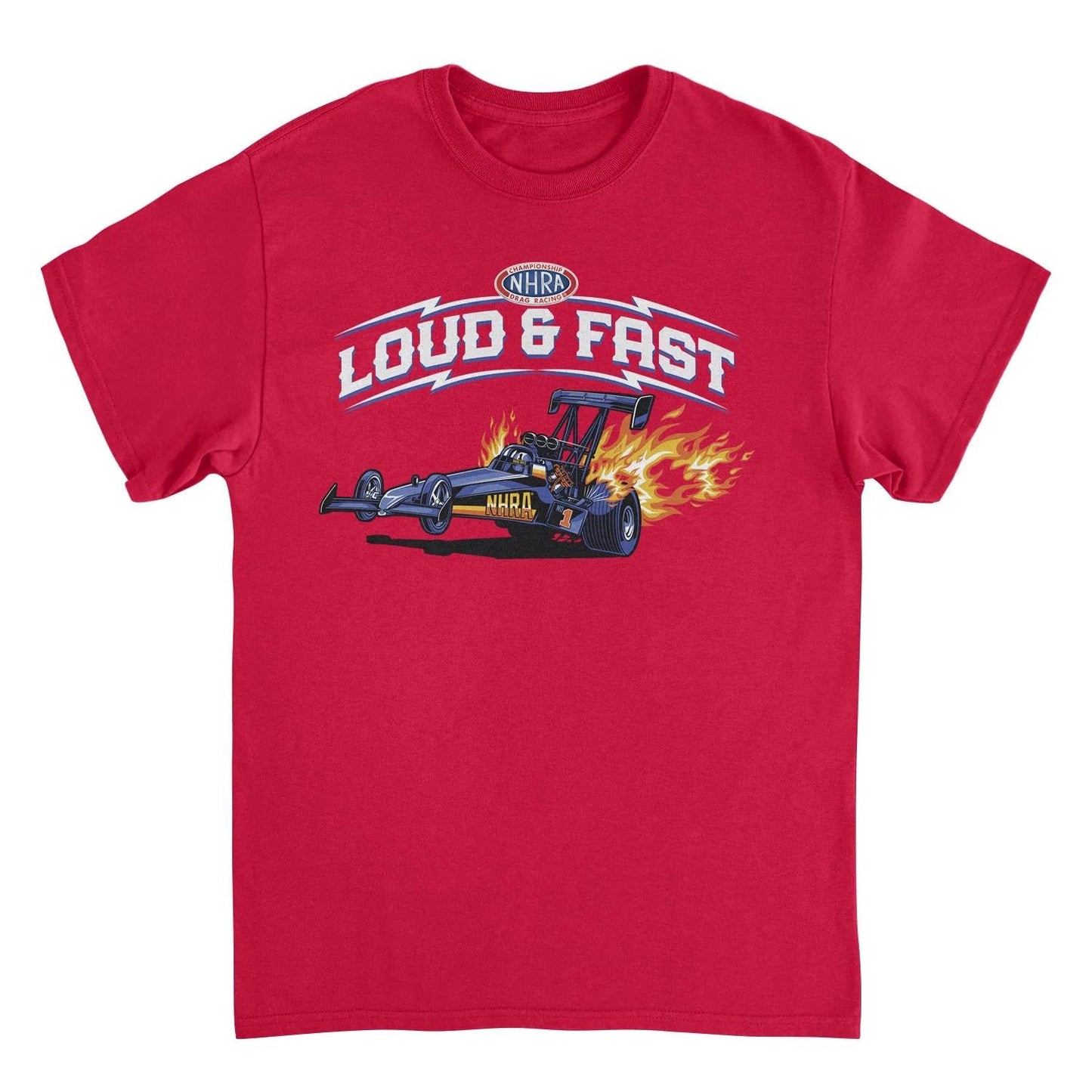 NHRA Loud and Fast Red T-Shirt by HandyShopping4U2