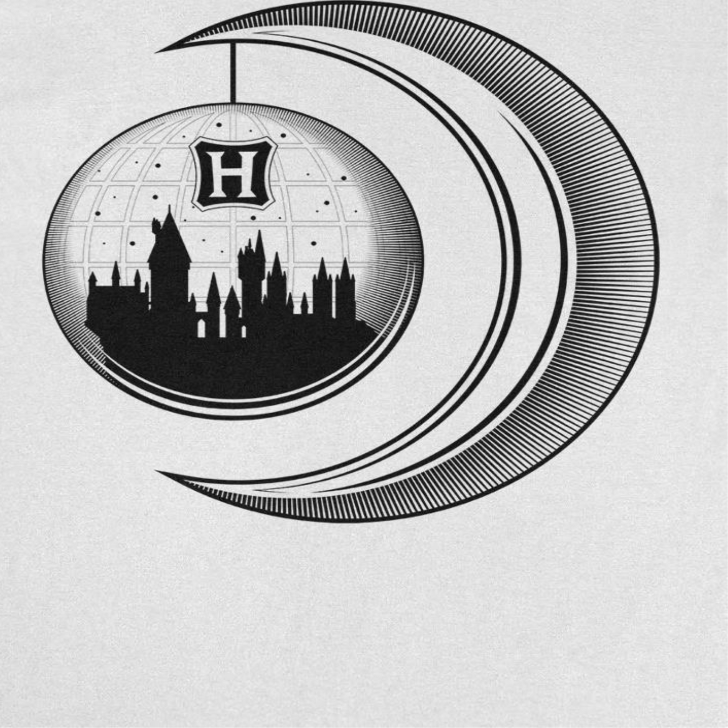 Harry Potter Hogwarts Moon Castle White T-Shirt by HandyShopping4U2