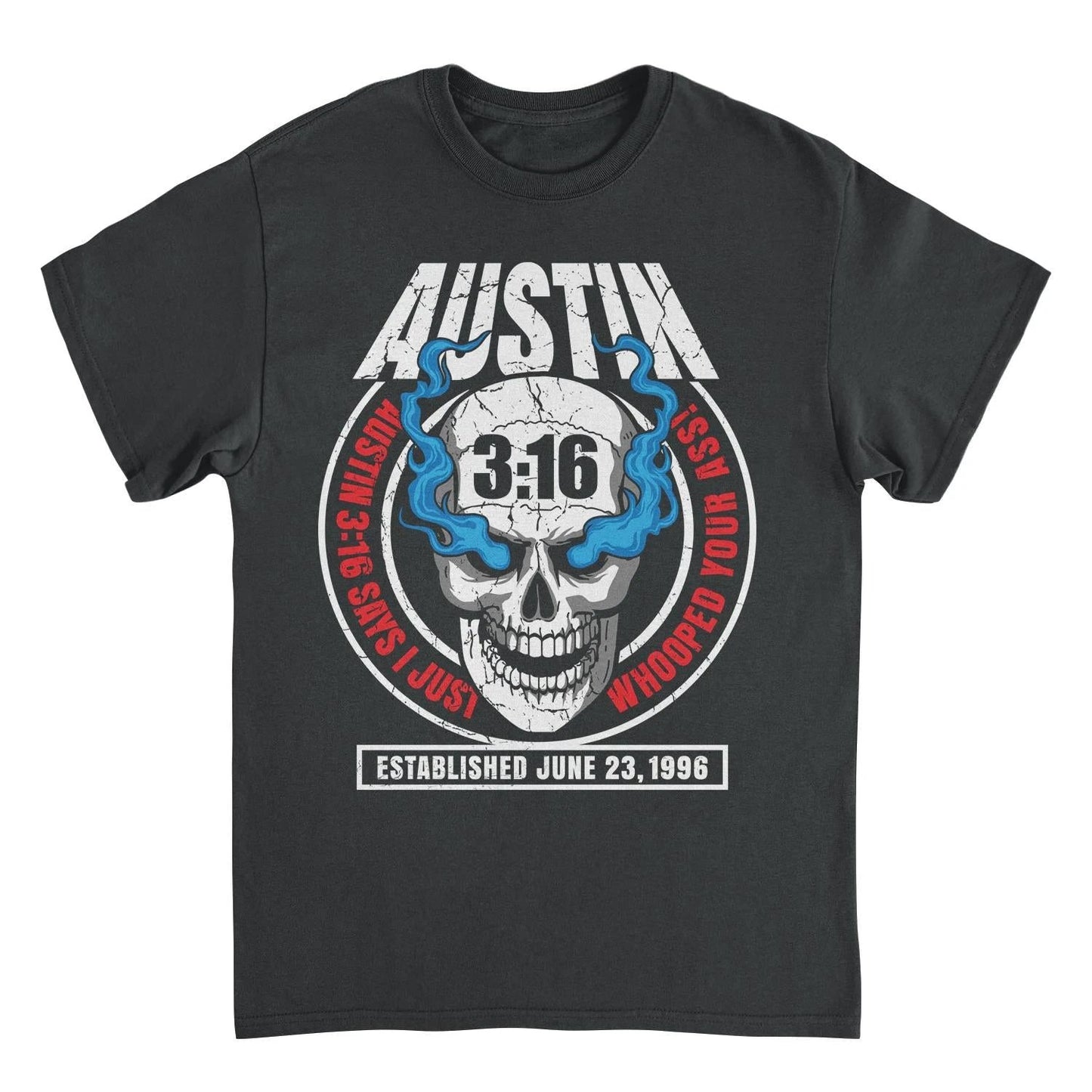 WWE Austin Black T-Shirt by HandyShopping4U2