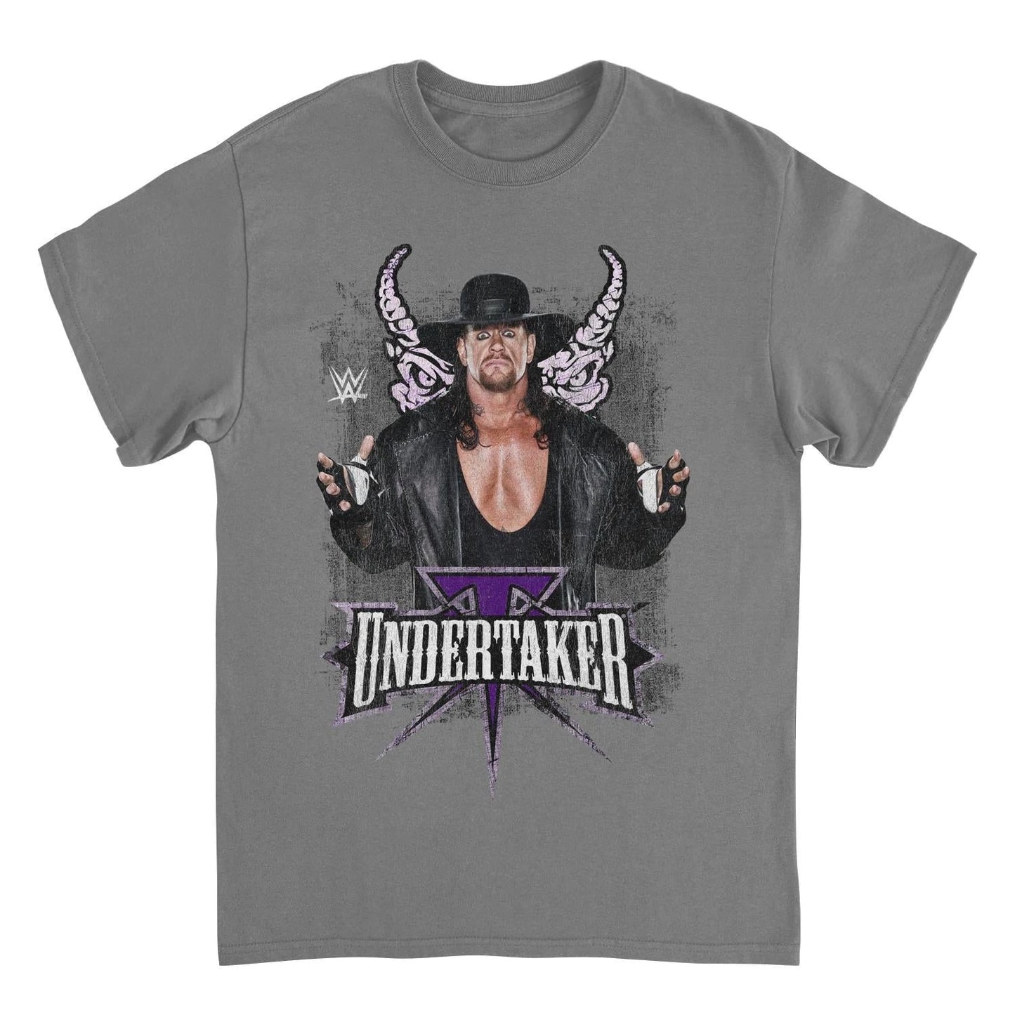WWE Undertaker Horns Charcoal T-Shirt by HandyShopping4U2
