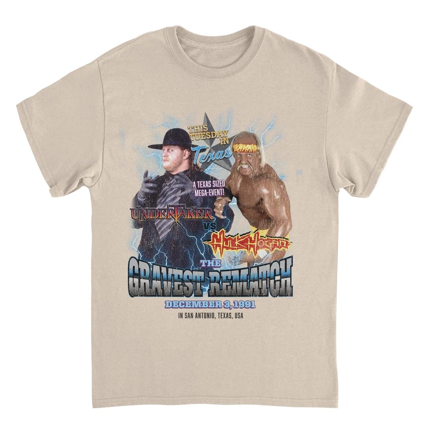 WWE Heavyweight Match Sand T-Shirt by HandyShopping4U2