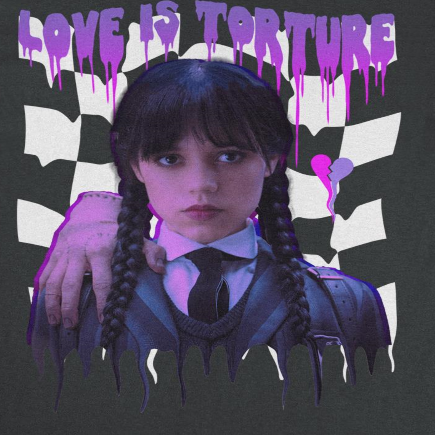 Wednesday Torture Drip Black T-Shirt by HandyShopping4U2