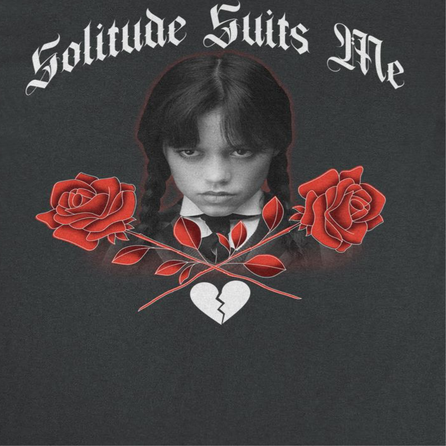 Wednesday Solitude Black T-Shirt by HandyShopping4U2