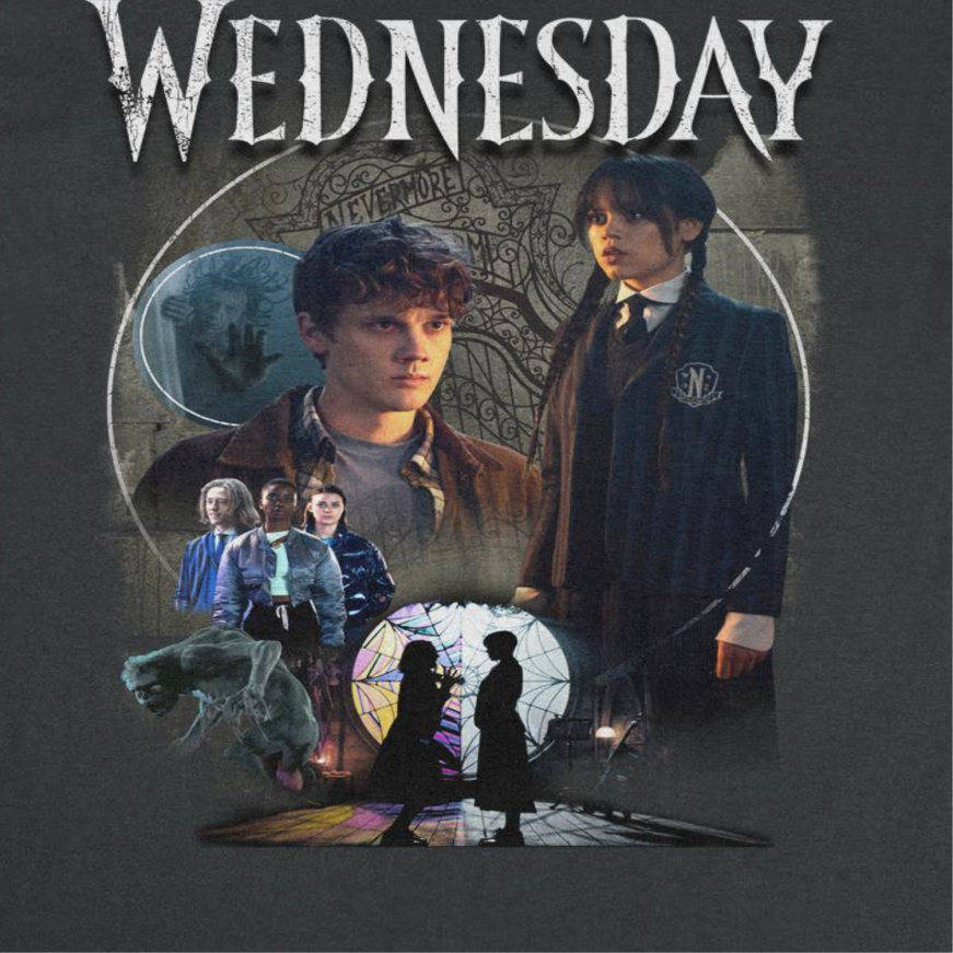 Wednesday Compilation Photo Black T-Shirt by HandyShopping4U2