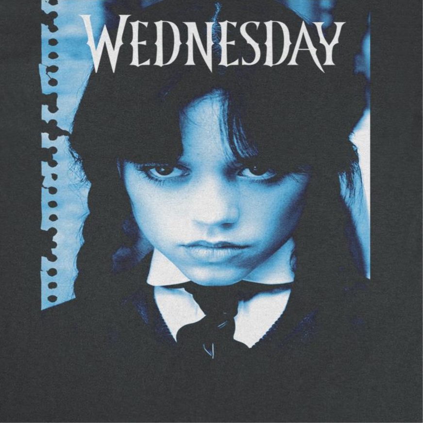 Wednesday Blue Wednesday Black T-Shirt by HandyShopping4U2
