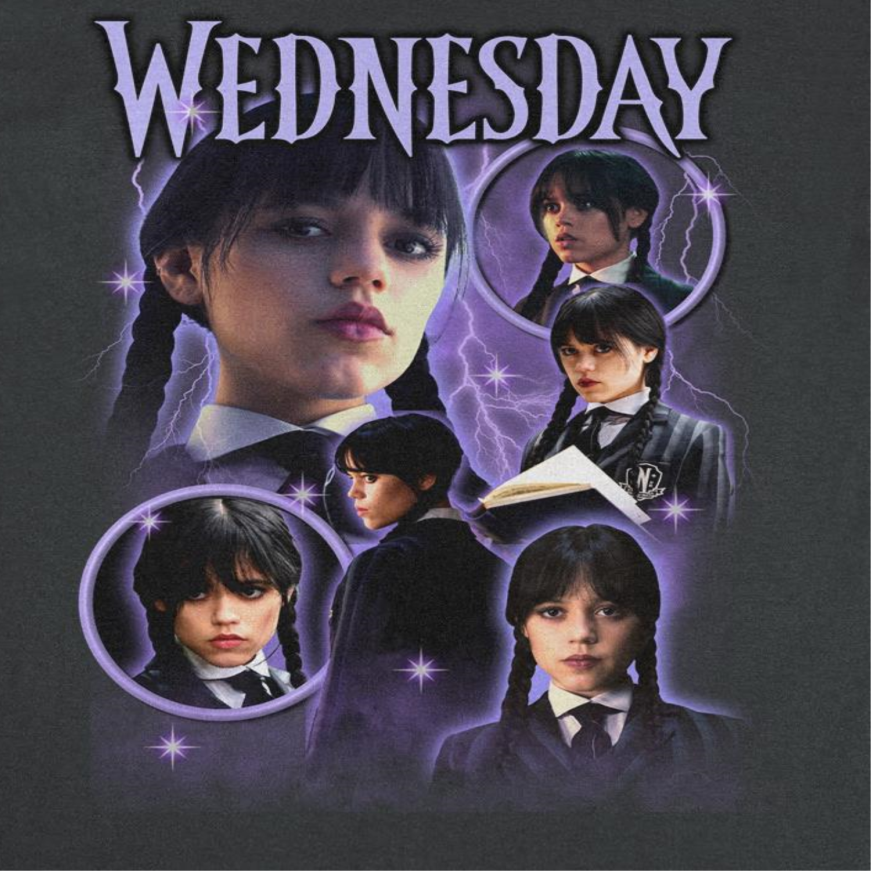 Wednesday Black T-Shirt by HandyShopping4U2