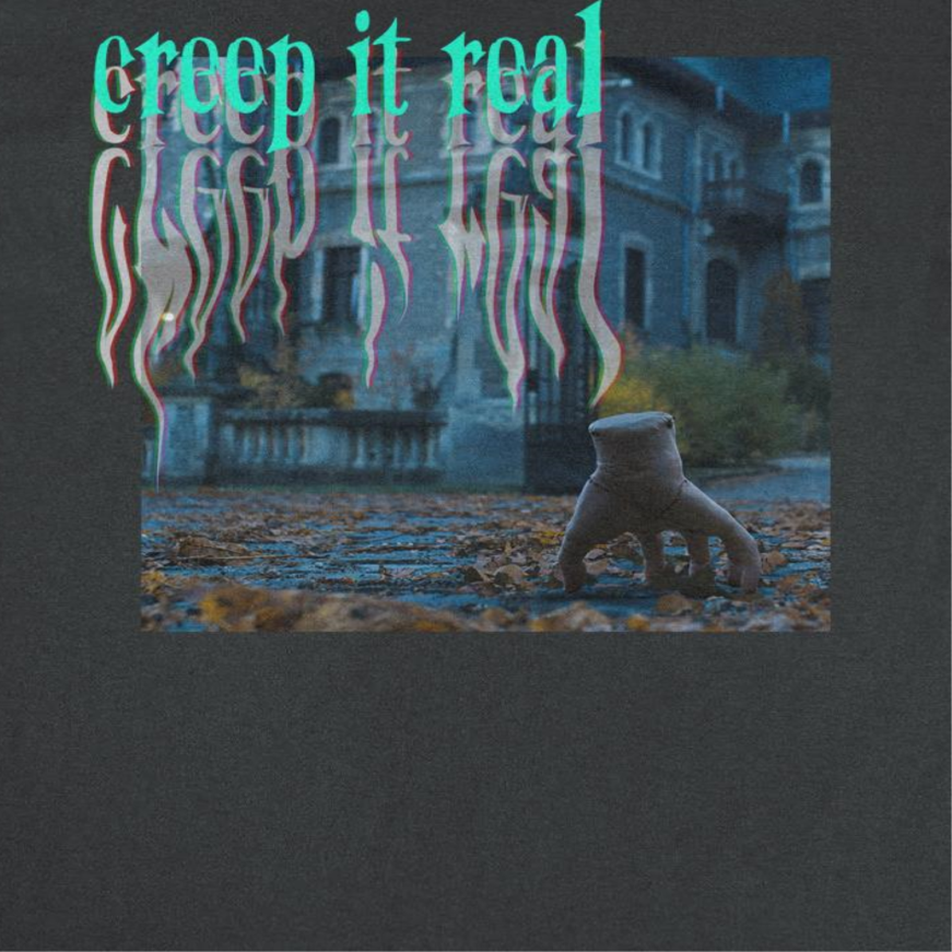 Wednesday Creep It Real Black T-Shirt by HandyShopping4U2