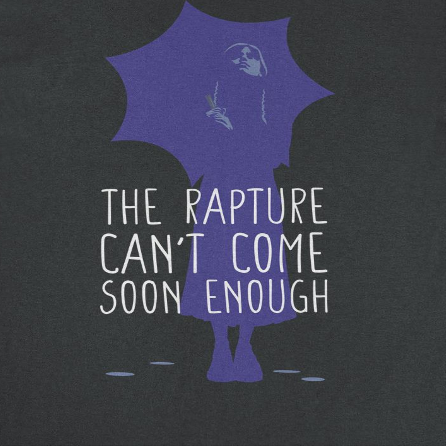 Wednesday Rapture Umbrella Black T-Shirt by HandyShopping4U2