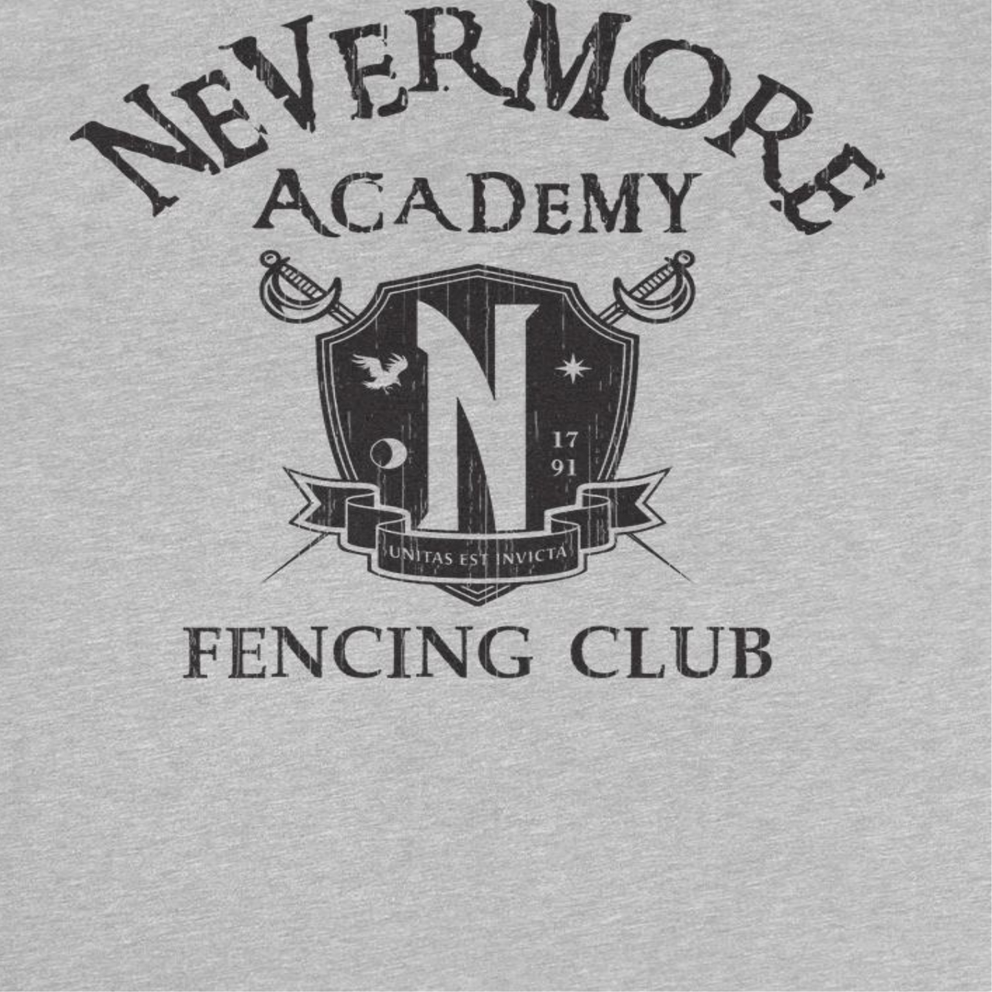 Wednesday Fencing 3 Front Sport Grey T-Shirt by HandyShopping4U2