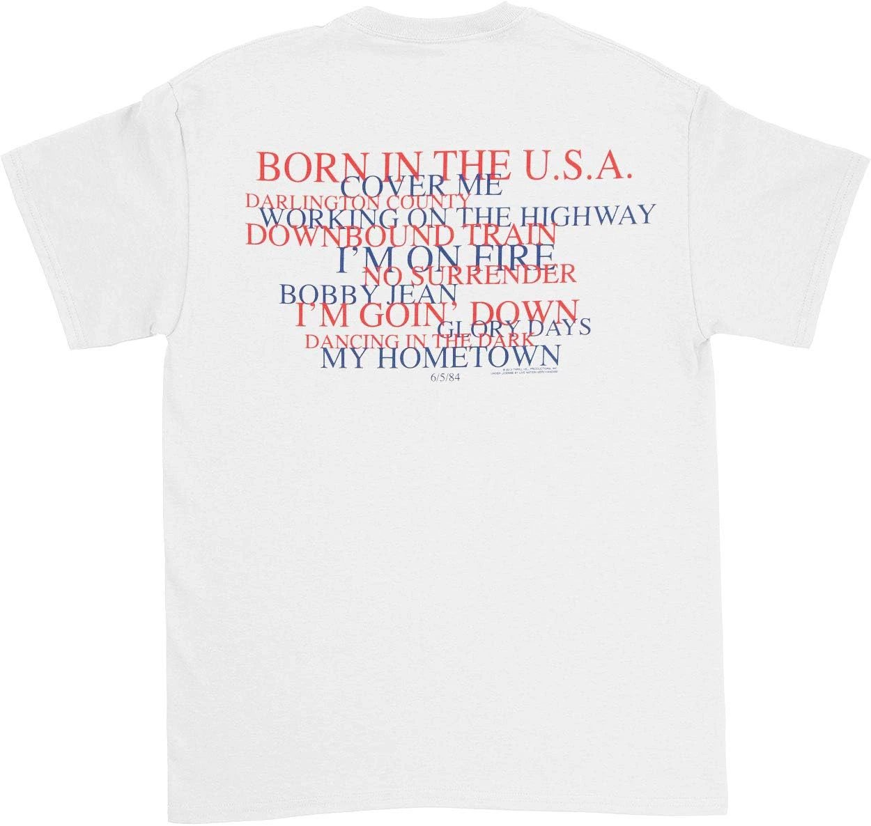 Bruce Springsteen Born in the USA Lyrics Mens T-shirt Officially Licensed by HandyShopping4U2