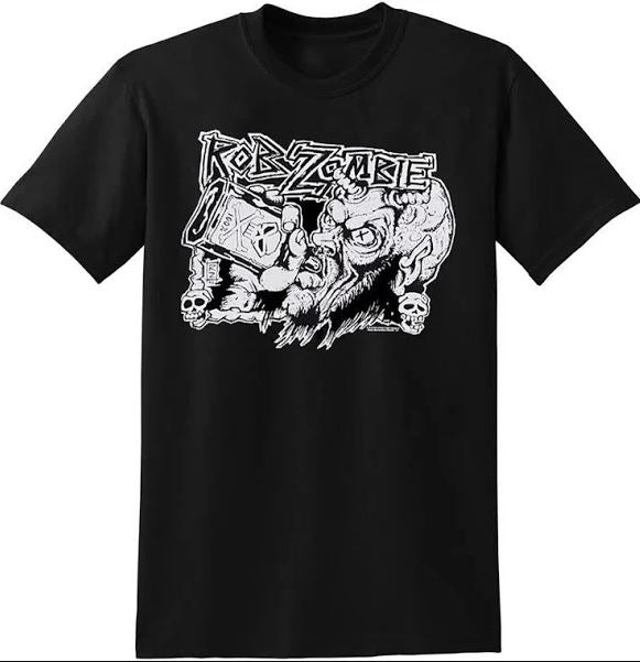 Rob Zombie Drinking from Bottle Mens T-shirt Officially Licensed