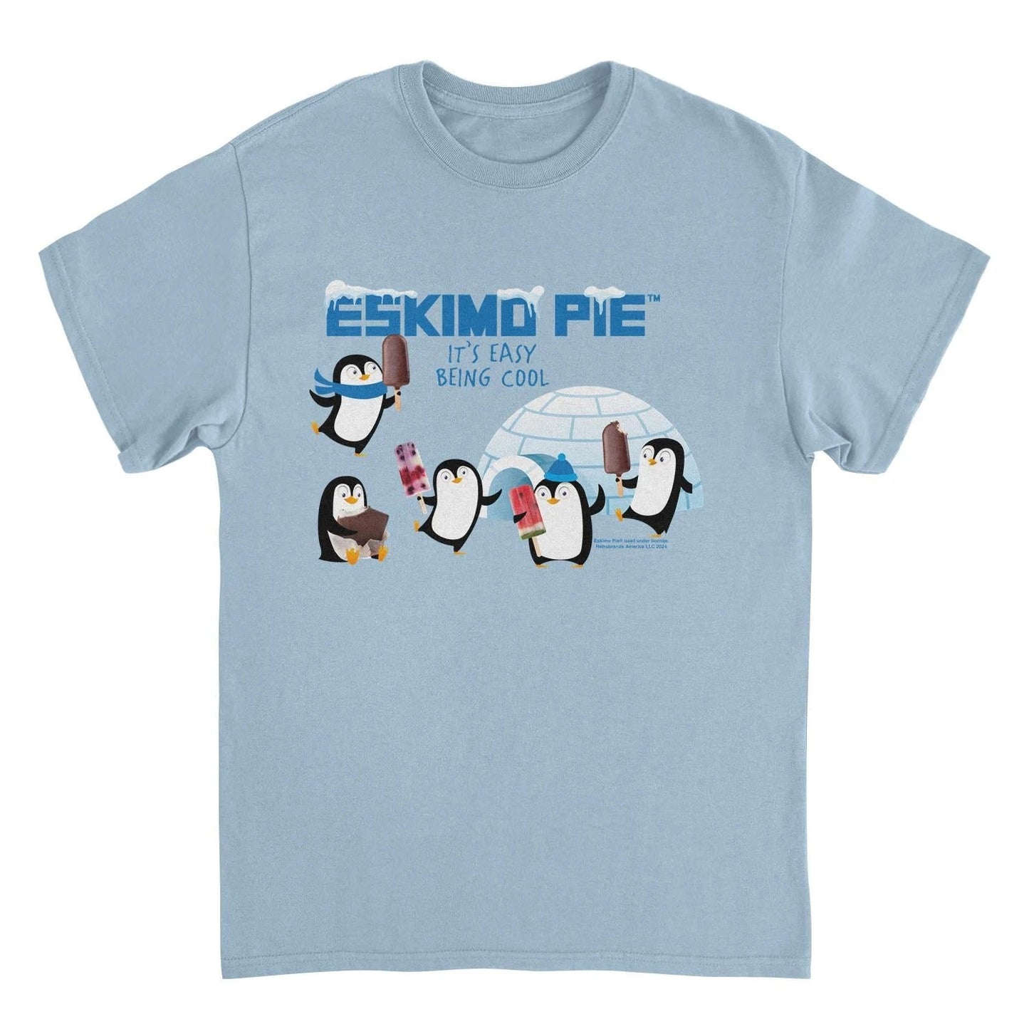 Eskimo Pie Its Easy Being Cool Retro Light Blue T-Shirt by HandyShopping4U2