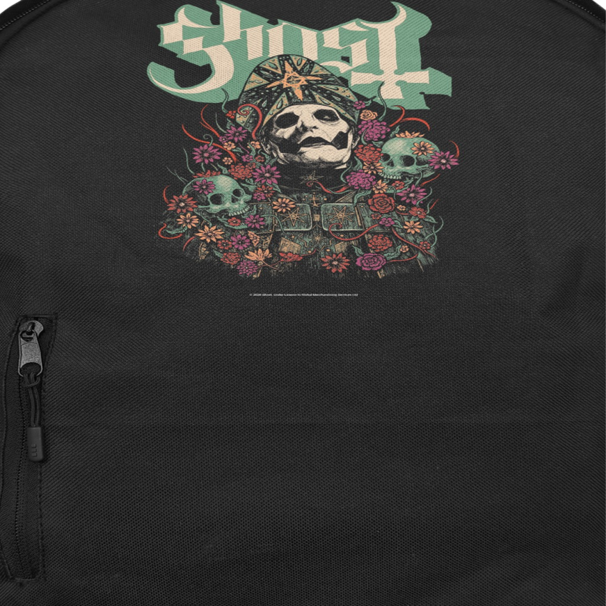Ghost Bliss Backpack – Official Band Skull Floral Design