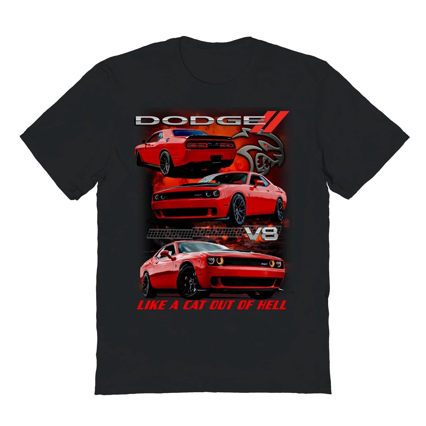 Goodie Two Sleeves Dodge Cat Out of Hell T-Shirt by HandyShopping4U2