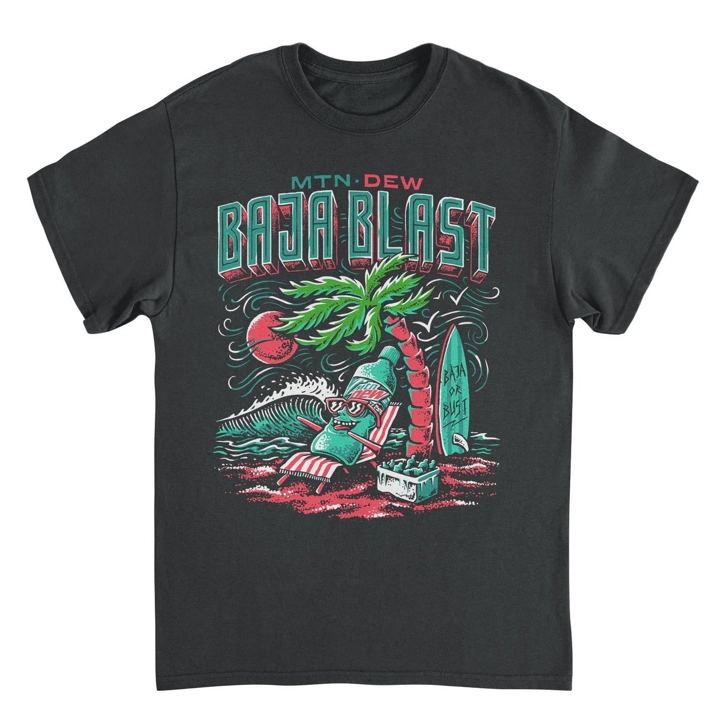 Mountain Dew Baja Blast Chillin Black T-Shirt by HandyShopping4U2