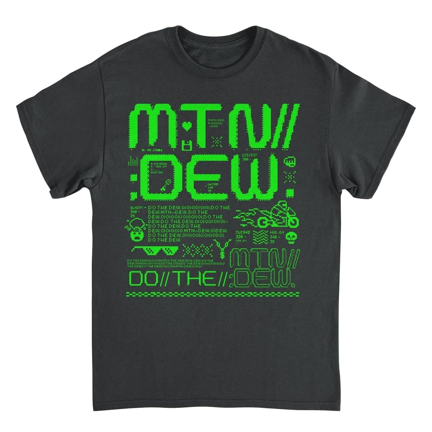 Mountain Dew Pixel Dew Black T-Shirt by HandyShopping4U2