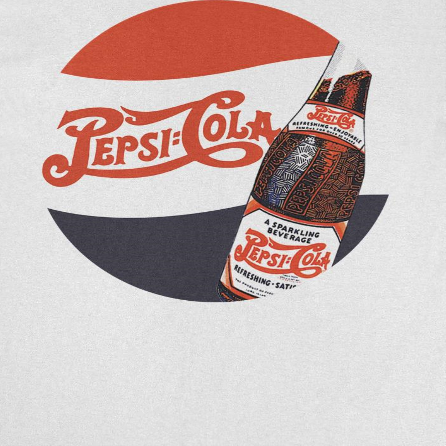 Pepsi Swoosh White T-Shirt by HandyShopping4U2