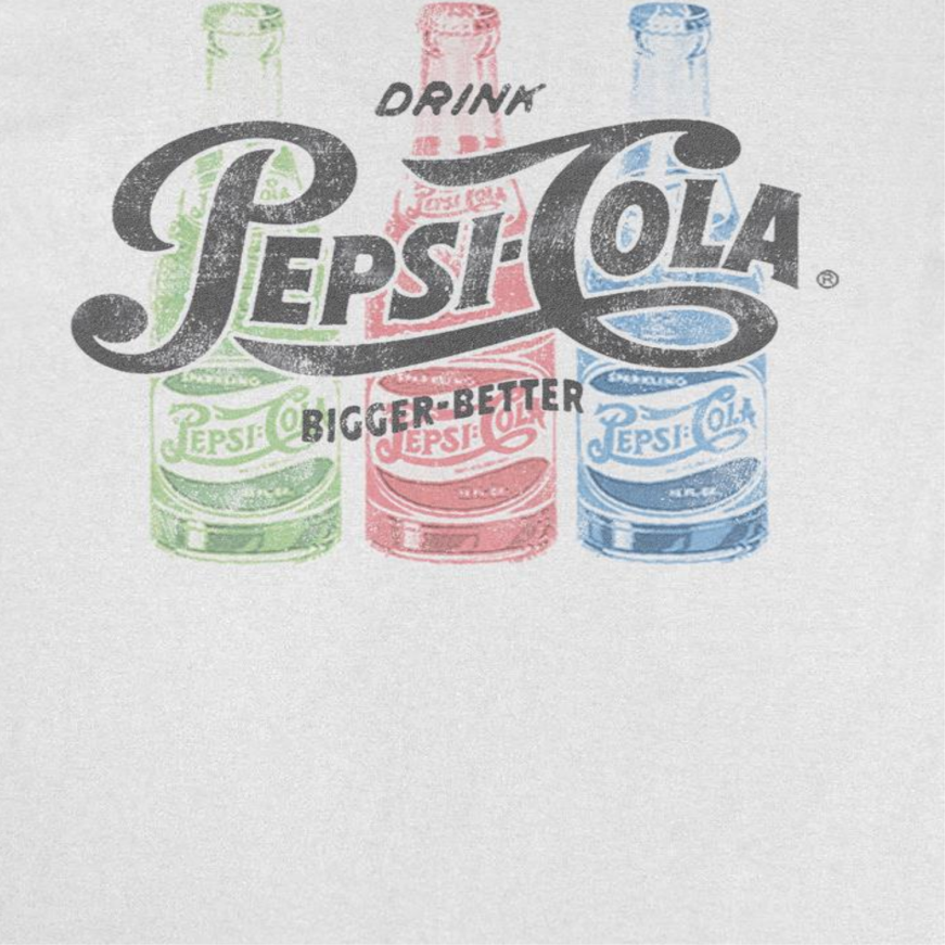 Pepsi Drink Bigger White T-Shirt by HandyShopping4U2