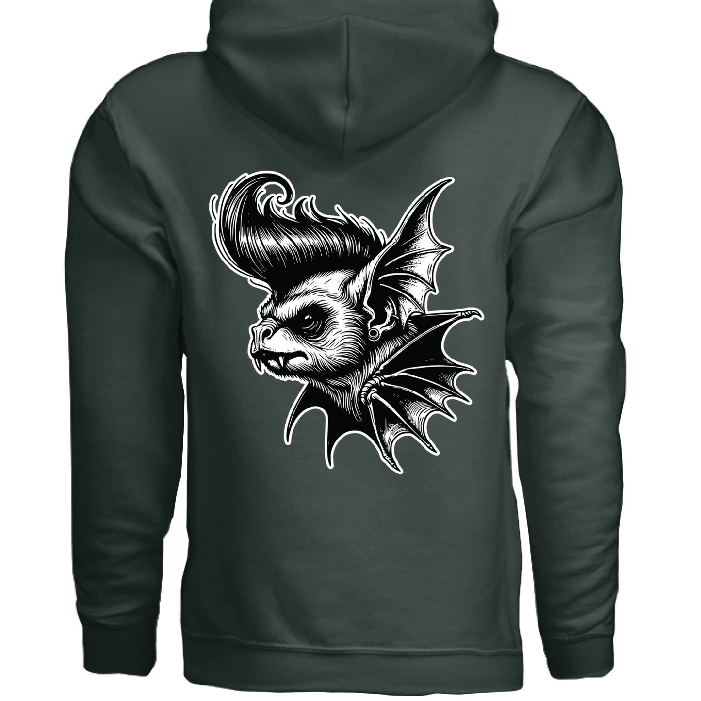 Grave Digs Rockabilly Punk Bat Unisex Hoodie